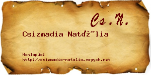 Csizmadia Natália névjegykártya